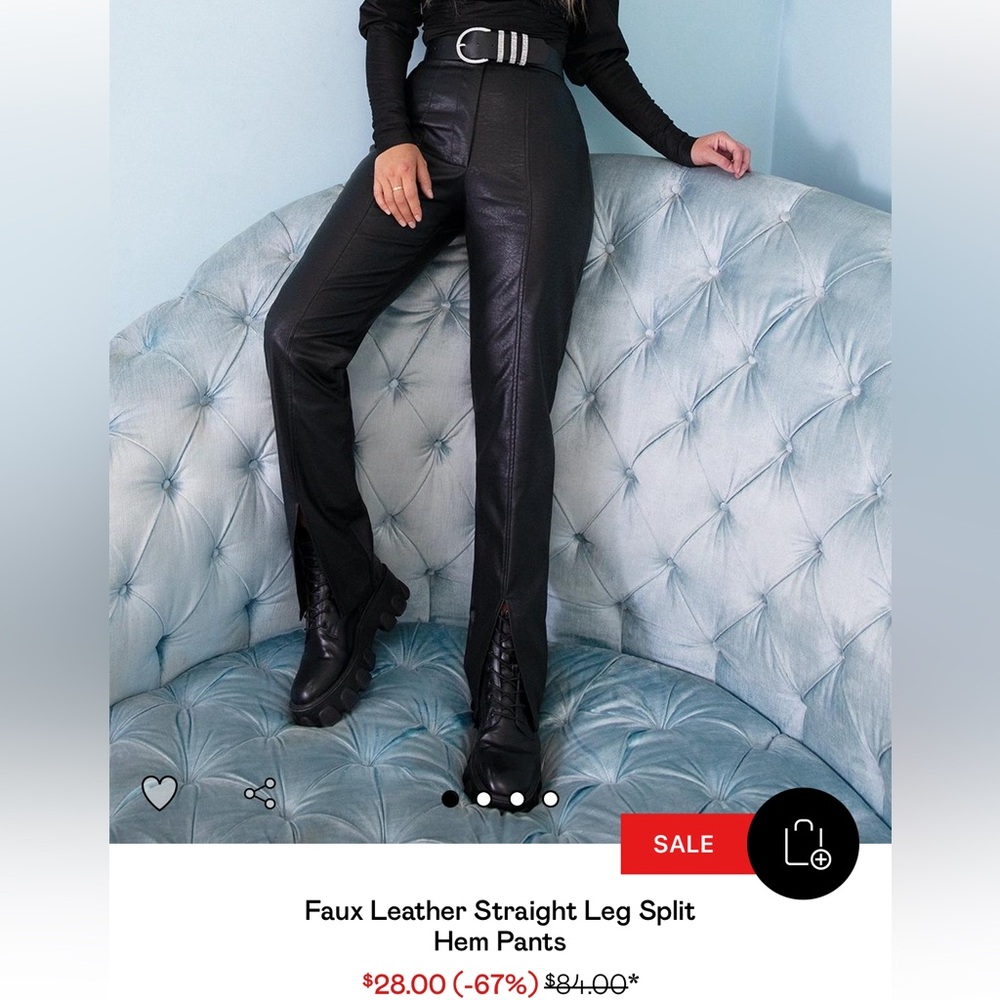 Nasty Gal leather pants size 4